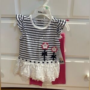 Kids Headquarters navy and pink outfit